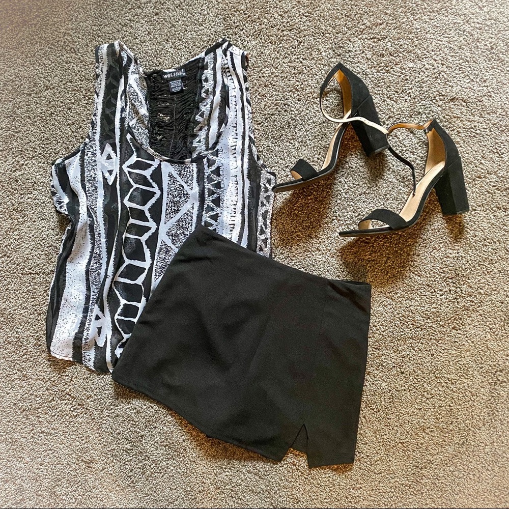 Patterned Sheer Top